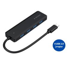 Šakotuvas USB-C Gembird, 4 USB 3.0 jungtys