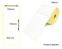 Lipnios etiketės 100x150mm. 350 vnt (Vellum)