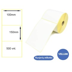 Lipnios etiketės 100x150mm (500 vnt.) – Vellum