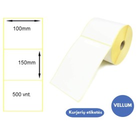 Lipnios etiketės 100x150mm (500 vnt.) – Vellum
