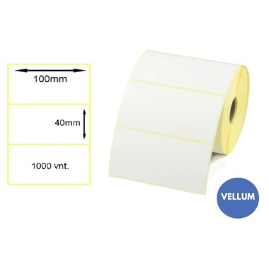 Lipnios etiketės 100x40mm (1000 vnt.) – Vellum