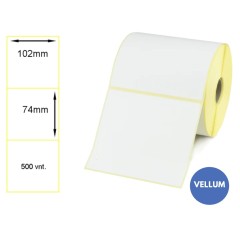 Lipnios etiketės 102x74mm (500 vnt.) – Vellum