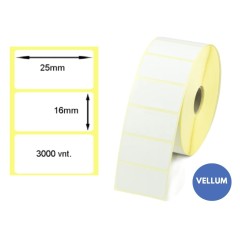 Lipnios etiketės 25x16mm (3000 vnt.) – Vellum