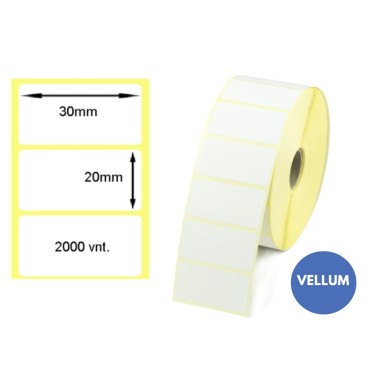 Lipnios etiketės 30x20mm (2000 vnt.) – Vellum