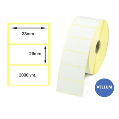 Lipnios etiketės 33x26mm (2000 vnt.) – Vellum