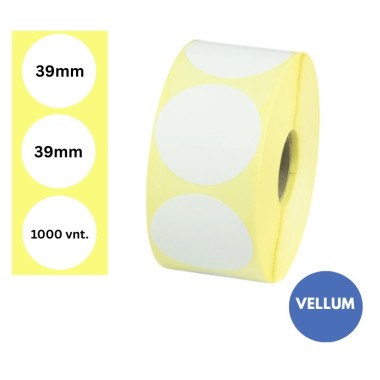 Lipnios etiketės Ø 39mm (1000 vnt.) – Vellum, apvalios