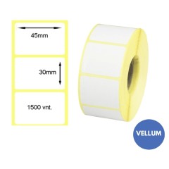 Lipnios etiketės 45x30mm (1500 vnt.) – Vellum