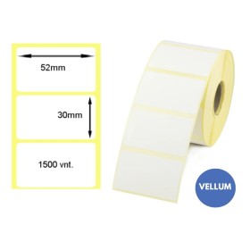 Lipnios etiketės 52x30mm (1500 vnt.) – Vellum