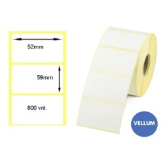 Lipnios etiketės 52x59mm (800 vnt.) – Vellum