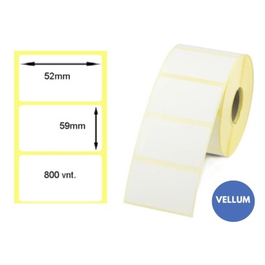 Lipnios etiketės 52x59mm (800 vnt.) – Vellum