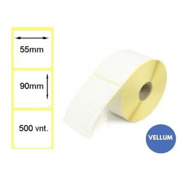 Lipnios etiketės 55x90mm (500 vnt.) – Vellum