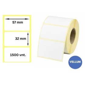 Lipnios etiketės 57x32mm (1500 vnt.) – Vellum
