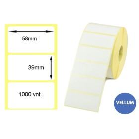 Lipnios etiketės 58x39mm (1000 vnt.) – Vellum