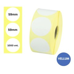 Lipnios etiketės Ø 59mm (1000 vnt.) – Vellum, apvalios