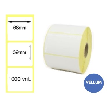 Lipnios etiketės 68x39mm (1000 vnt.) – Vellum