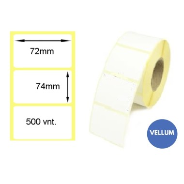 Lipnios etiketės 72x74mm (500 vnt.) – Vellum