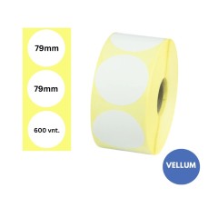 Lipnios etiketės Ø 79mm (600 vnt.) – Vellum, apvalios