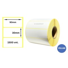 Lipnios etiketės 90x30mm (1500 vnt.) – Vellum