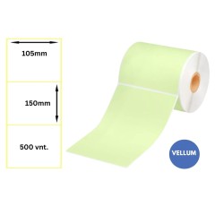 Lipnios etiketės 105x150mm (500 vnt.) – Vellum, žalia