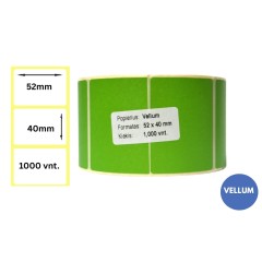 Lipnios etiketės 52x40mm (1000 vnt.) – Vellum, žalia